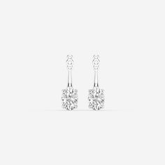 1 ctw Oval Lab Grown Diamond Drop Earring Jackets Platinum FG, VS2+ Earring Jackets, Diamond Drops, Diamond Drop Earrings, Drop Earring, Lab Grown, Lab Grown Diamonds, Platinum, Lab, White Gold