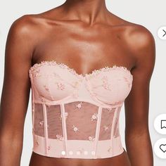 Fast Shipping Rosebud Embroidery, Embroidery Corset, Embroidered Corset, Corset Bra, Vs Bras, Victoria Secret Bras, Strapless Bra, Women Corset, Bra Women