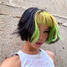 Multi Tone Hair, Multi Tone Hair Color, Short Green Hair, Green Hair Dye, Dyed Tips, Is It Too Late, Short Hair Color, Haircut And Color