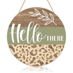 PRICES MAY VARY. ✨Why Choose Our Hello Door Sign Hanging?——With minimalist leaves and leopard as the background, it is marked with funny welcome quote (Hello There), Just welcome and say hello to your friends, family, neighbour. 🎁Warm Gift For Someone——As a special and meaningful gift to your families, friends, etc, this leopard hello door sign plaque is a inspirational gift for them. It is also a good choice as a housewarming gift. 💖Create A Sense Of Atmosphere——To decorate your front doors, Farmhouse Yard Decor, Rustic Front Door Decor, Wooden Front Door, Farmhouse Yard, Hello Quotes, Wooden Signage, Front Door Hanger, Garden Farmhouse, Wooden Welcome Signs