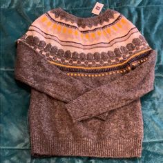 Pretty Yellow N Grey Patterns Pretty Yellow, New Sweater, Gap Sweater, Grey Pattern, Gap, Scoop Neck, Sweaters For Women, Yellow, Grey