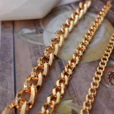 "⭐ A stunning Cuban gold curb link chain bracelet. It comes with three different sizes. Super lightweight but very sturdy. Extra Super Chunky Curb Link Chain Bracelet, Thick Bold Gold Chain Bracelet, Super Lightweight, Layering Stacking Bracelet SET ⭐ BRACELET MEASURE A Type * Total Chain Length: 6.5\" chain + 2\" extender * Link Size: 5mm * Closure: Lobster Clasp B Type * Total Chain Length: 6.5\" chain + 2\" extender * Link Size : 9mm * Closure: Lobster Clasp C Type * Total Chain Length: 6.5\" Gold Curb Chain Metal Bracelet, Gold Chain Bracelet With Chain Strap As Gift, Gold Metal Curb Chain Bracelet, Gold Metal Cuban Link Bracelet, Gold Metal Bracelets With Chain Strap, Gold Cuban Link Bracelet With Lobster Clasp, Gold-plated Cuban Link Chain Bracelet, Gold Cuban Link Chain Bracelet For Gift, Gold Chunky Chain Link Charm Bracelet