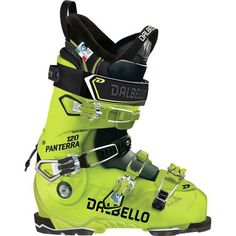 a pair of skis with the word dalbell written on them and attached to each boot