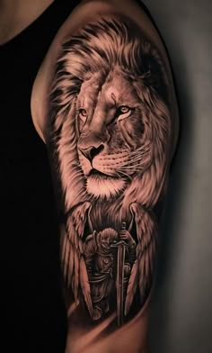 Lion King Tattoo, Animal Sleeve Tattoo, Lioness Tattoo, Men Tattoos Arm Sleeve