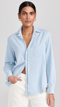 Frank & Eileen Relaxed Button Up Shirt | Shopbop Relaxed Fit Button-up Blouse, Wrinkle-resistant Relaxed Fit Button-up Top, Relaxed Fit Medium Wash Button-up Blouse, Relaxed Fit Poplin Button-up Shirt, Relaxed Fit Viscose Button-up Blouse, Love Letter To Her, Frank & Eileen, Irish Heritage, Italian Fabric