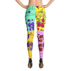 Bubbles 4 Colors Art RegiaArt - Leggings Colors Art, Colorful Art, Bubbles, California