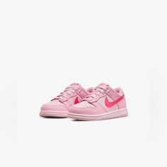 Nike Dunk Low Little Kids' Shoes Condition: New Size:10.5c/11.0c/11.5c/12.0c/12.5c/13.0c/13.5c/1.0y/1.5y/2.0y/2.5y/3.0y Shown: Medium Soft Pink/Hyper Pink/Pink Foam Style: Dh9756-600 Pink Low-top Jordan Shoes, Pink Skate Shoes With Rubber Sole And Round Toe, Pink Jordan Shoes With Rubber Sole, Pink Jordan Shoes For Streetwear With Round Toe, Pink Low-top Jordan Shoes With Branded Insole, Nike Running Shoes With Rubber Waffle Outsoles, Pink Skate Shoes With Cushioned Footbed, Sporty Slip-on Sneakers With Soft Sole, Nike Jordan Shoes With Rubber Sole And Round Toe