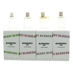 Burberry Her Miniature Coffret:. 2x Burberry Her Eau De Parfum 5ml/0.16oz. 1x Burberry Her Eau De Toilette 5ml/0.16oz. 1x Burberry Her London Dream Eau De Parfum 5ml/0.16oz. Design house: Burberry. Scent name: Her Mini Set. Gender: Ladies. Category: Perfume. SubType: Gift Set. Barcode: 3616303427016. 2x Eau De Parfum + Eau De Toilette + London Dream Eau De Parfum 4x5ml/0.16oz. Burberry Ladies Her Mini Set Gift Set Fragrances 3616303427016. This item is only valid for shipment in the Contiguous U Burberry Her London Dream, Burberry Her, London Dreams, Boots For Short Women, Gift Sets For Women, Fresh Fragrances, Womens Fragrances, Floral Fragrance, Women Fragrance