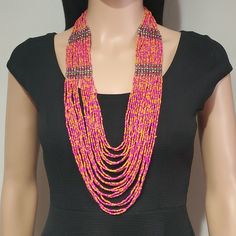 Two's Company || Hot Pink & Orange Seed Beads & Silver Tone Accent Beads Multi Strand Necklace Approximate Measurements: 27"-30" Nwt. Please Review The Images For Item Details And Condition. I'm Happy To Answer Any Questions You May Have. Thanks For Visiting My Closet. Be Sure To Check Back Oftenexciting New Jewelry Treasures Arriving Frequently! Pink Beaded Necklaces For Festivals, Pink Multi-strand Large Beads, Festival Pink Necklaces With Colorful Beads, Bohemian Pink Beaded Necklaces For Summer, Festival Pink Beaded Necklace, Pink Bohemian Tiny Beaded Necklace, Summer Bohemian Pink Beaded Necklaces, Pink Beaded Necklace With Large Round Beads, Handmade Pink Beaded Necklace For Summer