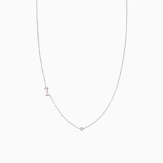 Add a touch of sparkle and a touch of personalization to your stack with this initial necklace. Coming in gold or Sterling Silver, this dainty chain necklace makes the perfect layering piece. For a full look, pair the Personalized Touch Necklace with anything from our Initial Jewelry Collection. Minimalist Initial Pendant Necklace With Delicate Chain, Dainty Sterling Silver Initial Necklace With Cable Chain, Minimalist Initial Necklace With Cable Chain For Anniversary, Minimalist Anniversary Initial Necklace With Cable Chain, Minimalist Initial Pendant Charm Necklace For Layering, Dainty Initial Pendant Necklace For Layering, Initial Pendant Necklace With Delicate Chain For Layering, Minimalist Initial Pendant Necklace With Cable Chain, Minimalist Necklace With Initial Pendant And Cable Chain