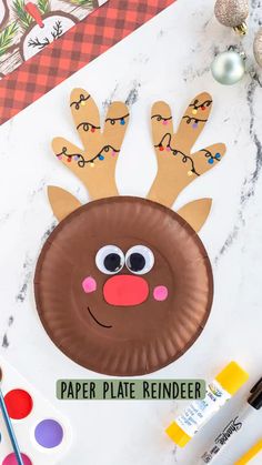 this paper plate reindeer craft is perfect for kids to make