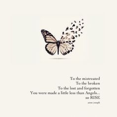 a butterfly flying in the air with a quote below it that says to be attracted to the