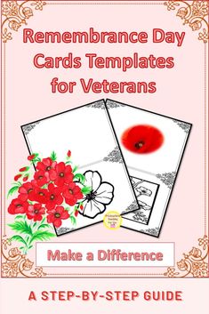 remembrance day cards templates for veterans to print and use on the back of an envelope