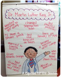 a bulletin board with the words dr martin luther king jr