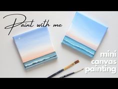 painting with me mini canvass using acrylic paint