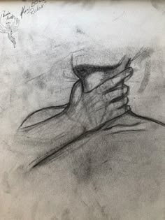 a drawing of a hand holding another hand