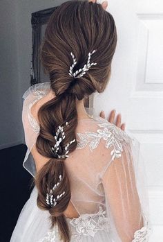 Event Hairstyles, Thin Straight Hair, Wedding Hairstyles Medium Length, Asymmetrical Hairstyles, Vlasové Trendy, Shoulder Hair, Best Wedding Hairstyles, Trendy Wedding Hairstyles, Wedding Hair Inspiration