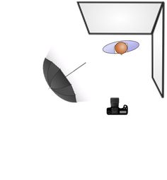 an overhead view of a photo studio setup