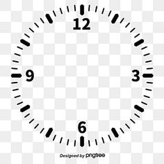 a black and white clock face with numbers on the front, transparent background png