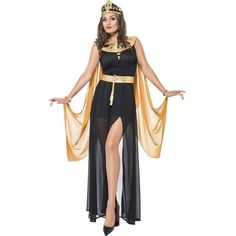 Egyptian Queen Cleopatra Costume Set - SORTYGO Greek Goddess Fancy Dress, Goddess Fancy Dress, Arabian Costumes, Adult Princess Costume, Queen Halloween Costumes, Greek Goddess Dress, Queen Cleopatra