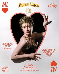 a woman with her hands in the shape of a heart