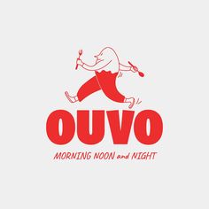 the logo for ouvo's morning noon and night restaurant, which features an image of