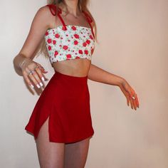 Festival Mode, Sarah Cameron, Goth Outfit, Fest Outfits, Diy Vetement, Red Outfit, Looks Chic, Clothing Styles, Mode Vintage