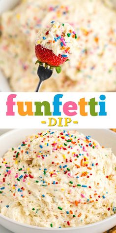 this funfetti dip is so good it's made with only three ingredients