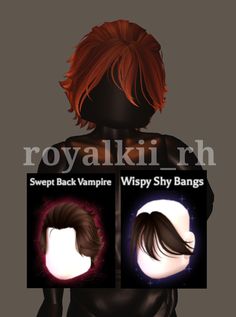 the back view of a woman's head with red hair and two different hairs styles