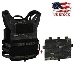 ad eBay - KRYDEX JPC 2.0 Jump Plate Carrier MOLLE Panel Tactical Body Armor Vest Black MC - Buy Now, click the link (eBay) Tactical Body Armor, Armour Plate, Molle Panel, Armor Vest, Duty Gear, Mma Equipment, Plate Carrier, Chest Rig, Tactical Vest