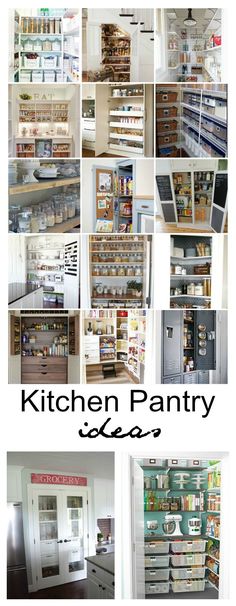 the kitchen pantry is organized and ready to be used