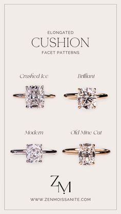 Elongated Cushion Engagement Ring Cut Comparison 💍 Elongated Cushion Moissanite Ring, Elongated Cushion Diamond Ring, Enlonged Cushion Engagement Ring, Engagement Ring Cut, Elongated Cushion Engagement Ring, Cushion Diamond Ring, Elongated Cushion Cut, Elongated Cushion