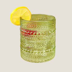 Introducing our stunning Textured Sage Green Beaded Cocktail Glasses, a perfect blend of vintage charm and modern design. These 10 oz glasses, sold as a set of 6, feature a unique hobnail beaded texture that not only enhances their aesthetic appeal but also provides a secure grip, making them virtually slip-proof. Inspired by timeless designs and crafted with contemporary flair in the USA, these glasses will elevate your drinkware collection and impress your guests. Each glass is meticulously de Unique Drinking Glasses, Home Bar Essentials, Drinking Glasses Set, Wedding Glassware, Boho Rock, Green Glassware, Drinkware Sets, Elegant Candles, Green Accessories