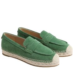 Brand: Sam Edelman Size: 9.5m Style: Espadrille Flat Loafer Color: Green Msrp: $230 Condition: New With Original Box. The Kai Slip-On Flats Feature A Classic Espadrille Bottom Complemented By A Sleek Loafer Top. Casual, Clean, And Ready For Anything. Features: Slip On Espadrille Platform Height: 2.54 Cm Toe: Rounded Toe Suede Upper Material: Leather Insole: Leather -Hl Slip-on Loafers With Woven Sole And Flat Heel, Classic Moccasins With Woven Sole And Round Toe, Summer Loafers With Brogue Detailing And Round Toe, Almond Toe Loafers With Woven Sole For Work, Workwear Almond Toe Loafers With Woven Sole, Spring Wingtip Slip-ons With Leather Sole, Green Moccasins With Rubber Sole For Spring, Spring Green Moccasins With Rubber Sole, Green Loafers With Textured Sole And Round Toe