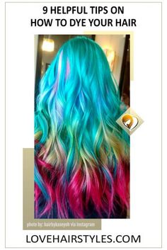 How To Dye Hair Multiple Colors At Home, Hair Dye Tutorial, Dyed Hair Ombre, Denim Hair, Multi Colored Hair