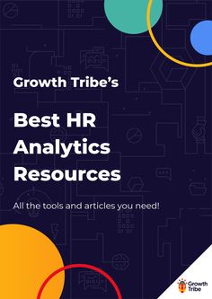 the cover of growth tribe's best hrr analytics resources book, with colorful circles and