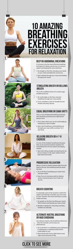 Stress Relief Tips: Take a Deep Breath.  Check out These 10 Amazing Breathing Exercises for Relaxation.  They are Great Stress Relief Remedies. Yoga Beginners, Yoga Posen, Do Yoga, Relaxation Meditation, Yoga Exercises, Mental Training, Breathing Techniques, Relaxation Techniques, Yoga Photography