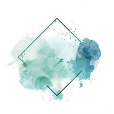 an abstract watercolor background with a square in the middle