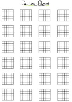 the guitar chords are arranged in rows to make it easier for kids to learn how to play