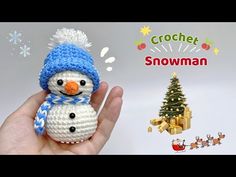 Crochet Snowman Tutorial ☃️| Crochet Christmas Ornaments | Móc Người Tuyết - YouTube Snowman Tutorial, Snowman Crochet, Christmas Amigurumi, Crochet Ornament Patterns, Crochet Christmas Gifts, Crochet Snowman, Crochet Keychain Pattern, Crochet Christmas Decorations, Crochet Ornaments