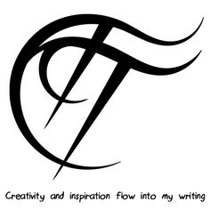 a black and white logo with the words creativity and inspiration flow into my writing