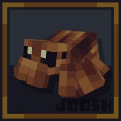 an image of a dog made out of minecraft