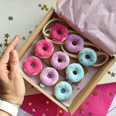 Cloth Craft, Donut Hair, Pink Donut, Birthday Headband, Felt Hair Clips