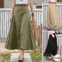 Plus Size Long Dress, Stylish Midi Skirt, Plus Size Long Dresses, Dress With Stockings, Elastic Waist Dress, Skirt High Waist, Button Skirt, Half Skirt, Estilo Chic