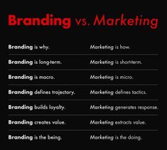 the differences between branding and marketing