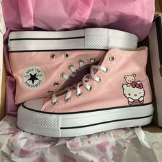 Hello Kitty Converse, Hello Kitty Shoes, Baby Pink Color, Kitty Clothes, Hello Kitty Clothes