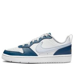 (GS) Nike Court Borough Low 2 SE 'White Valerian Blue' BQ5448-121 (SNKR/Skate/Casual/Low Top/Classic/Shock-absorbing) Nike Casual Sneakers For School, Casual Nike Sneakers For School, Casual Blue Skate Shoes For School, Blue Sporty Skate Shoes For School, White Valerian, Nike Court Borough Low 2, Nike Court Borough Low, Nike Court Borough, Valerian