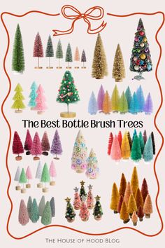 the best bottle brush trees for christmas and other holiday decorating projects by house of hood blog