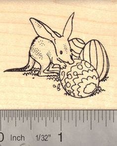 Easter Bilby Rubber Stamp (Rabbit-eared Bandicoot Marsupial) Australia Bilby Easter, Bunny Paws, Rabbit Silhouette, Stamp Maker, Chocolate Easter Bunny, Pet Vet, Pet Bunny, Card Sentiments, Rabbit Ears