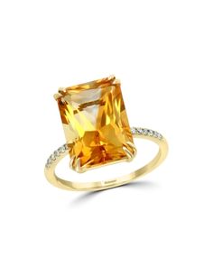 Bloomingdale's Citrine & Diamond Statement Ring in 14K Yellow Gold - 100% Exclusive Gold Ring Price, Fine Jewelry Rings, Citrine Ring Engagement, Orange Ring, Statement Rings Diamond, Bedroom Vanity, Razzle Dazzle, Birthday Ring, Ladies Diamond Rings